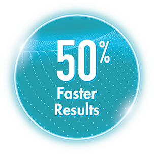 50% faster results